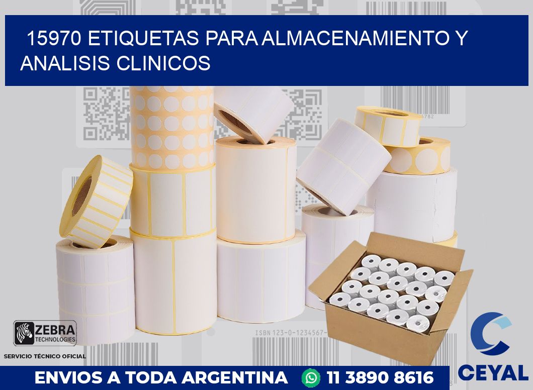 15970 ETIQUETAS PARA ALMACENAMIENTO Y ANALISIS CLINICOS