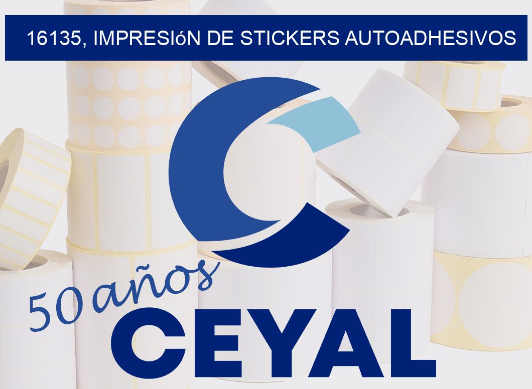 16135, impresión de stickers autoadhesivos