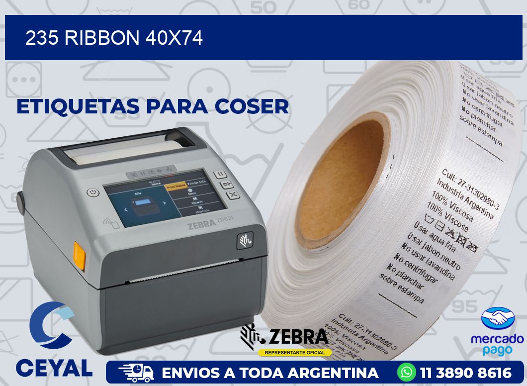 235 RIBBON 40X74