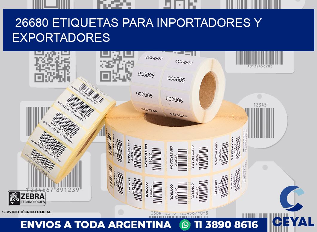 26680 ETIQUETAS PARA INPORTADORES Y EXPORTADORES