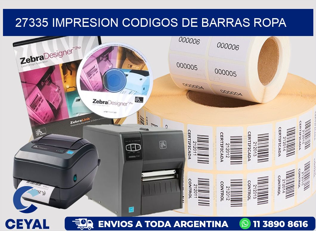 27335 IMPRESION CODIGOS DE BARRAS ROPA