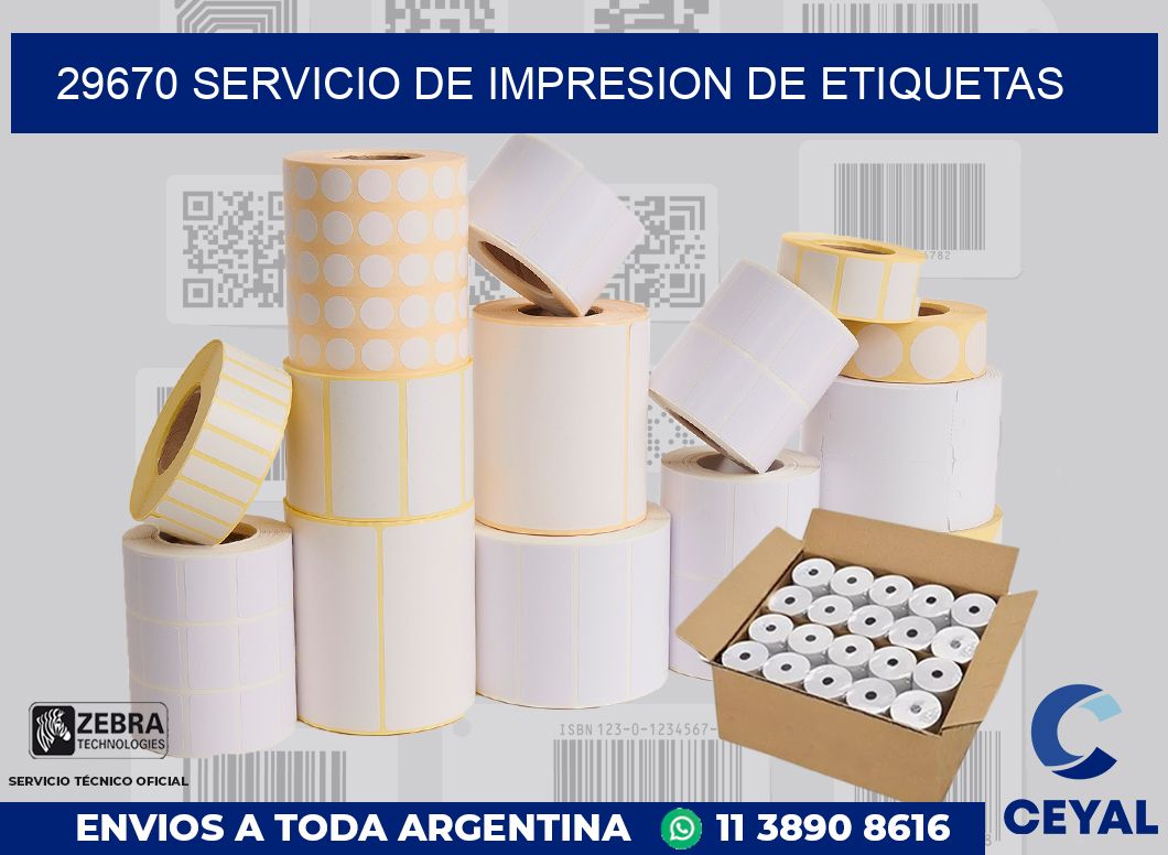 29670 SERVICIO DE IMPRESION DE ETIQUETAS