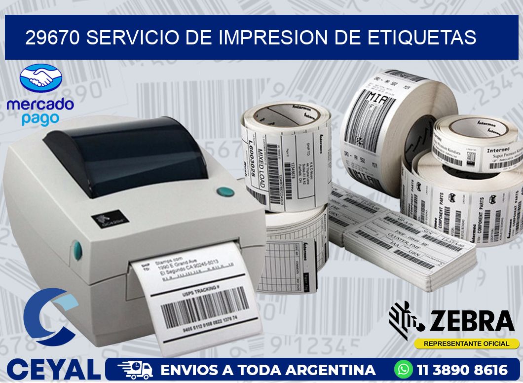 29670 SERVICIO DE IMPRESION DE ETIQUETAS