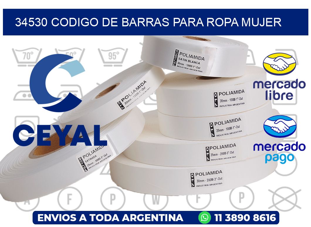 34530 CODIGO DE BARRAS PARA ROPA MUJER
