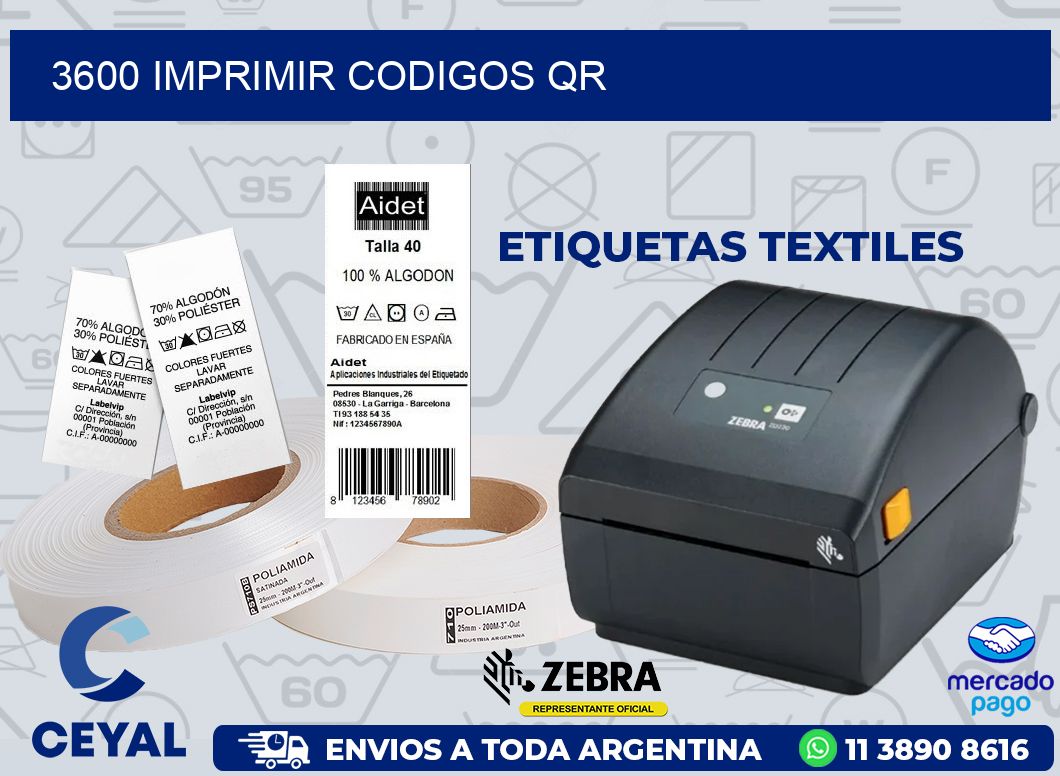 3600 IMPRIMIR CODIGOS QR