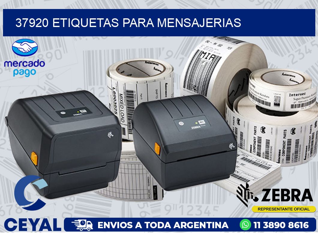 37920 ETIQUETAS PARA MENSAJERIAS