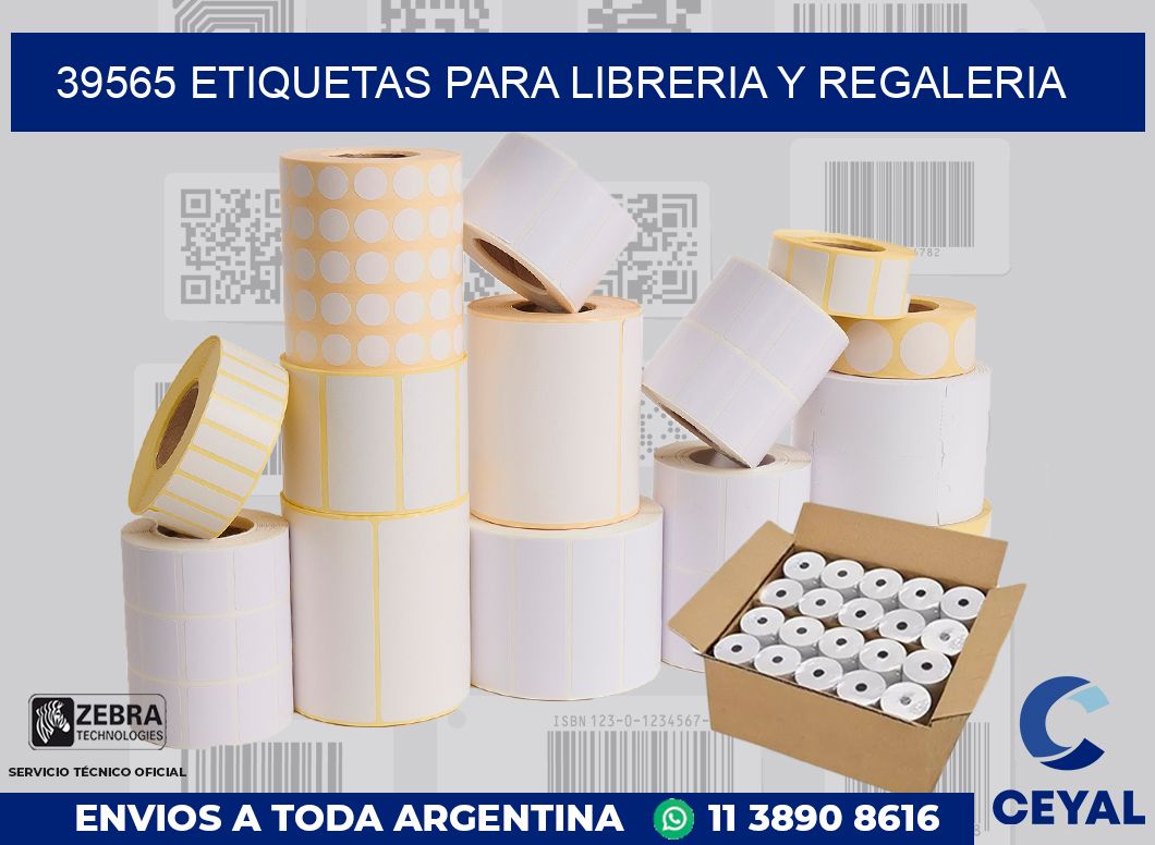 39565 ETIQUETAS PARA LIBRERIA Y REGALERIA