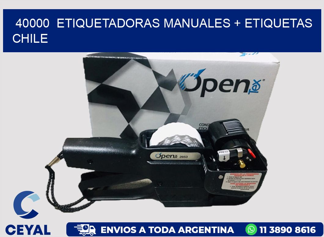 40000 ETIQUETADORAS MANUALES + ETIQUETAS CHILE