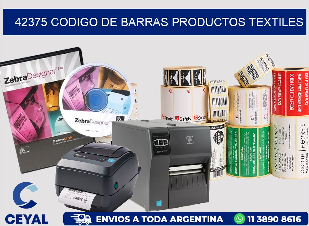 42375 CODIGO DE BARRAS PRODUCTOS TEXTILES