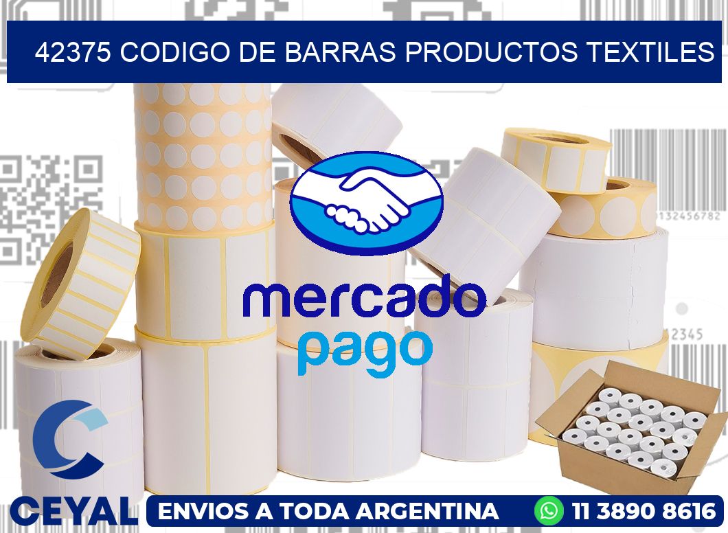 42375 CODIGO DE BARRAS PRODUCTOS TEXTILES