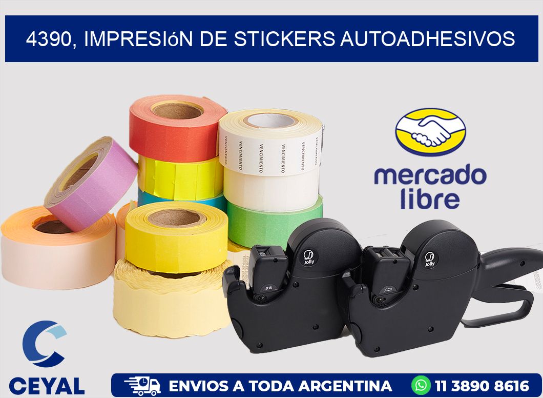 4390, impresión de stickers autoadhesivos
