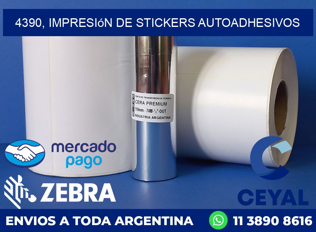 4390, impresión de stickers autoadhesivos