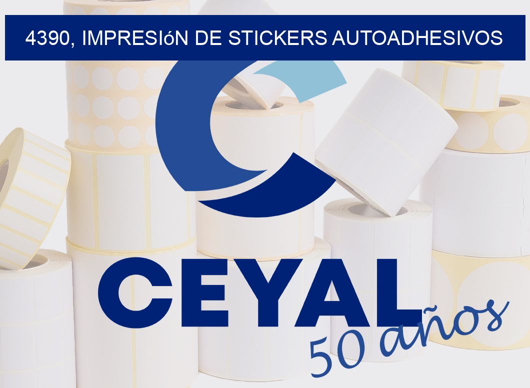 4390, impresión de stickers autoadhesivos