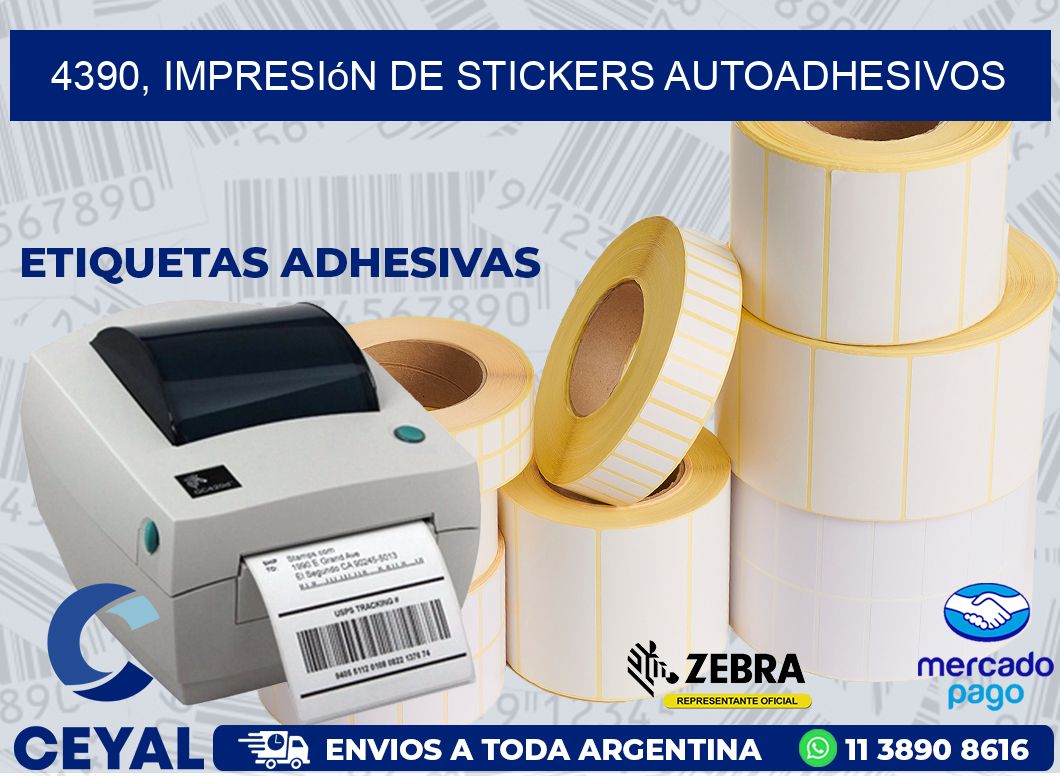 4390, impresión de stickers autoadhesivos