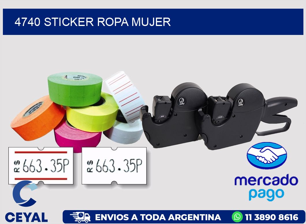 4740 STICKER ROPA MUJER