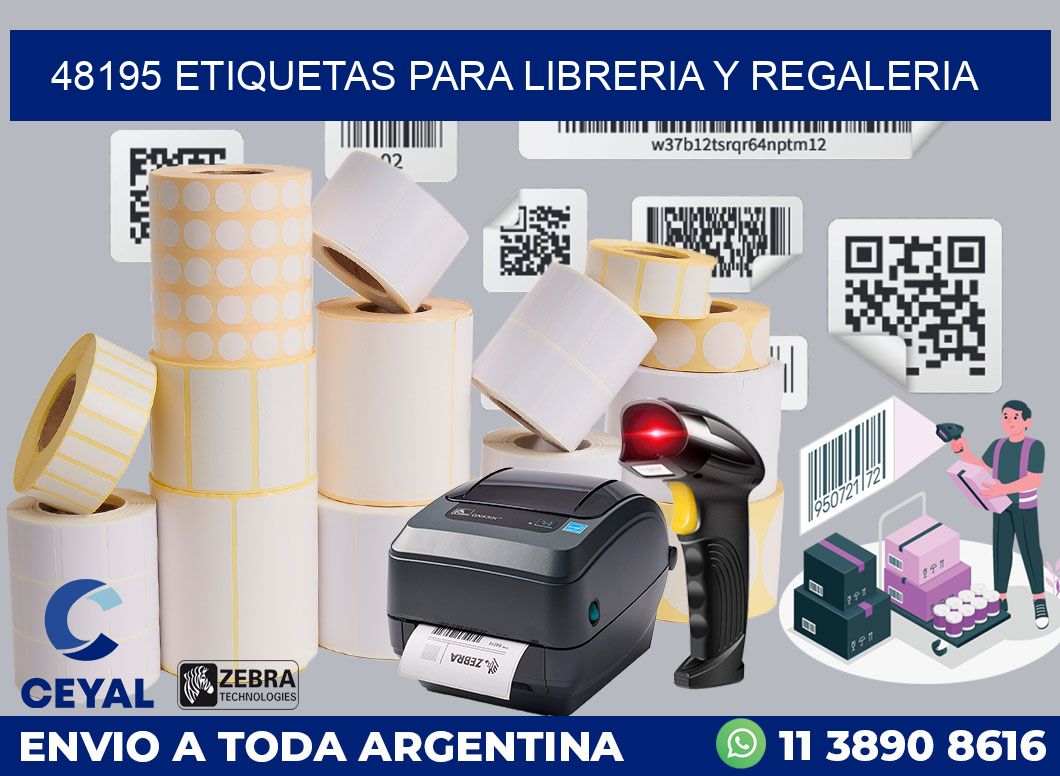 48195 ETIQUETAS PARA LIBRERIA Y REGALERIA