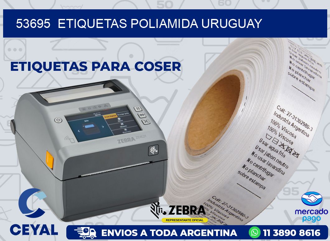 53695 ETIQUETAS POLIAMIDA URUGUAY