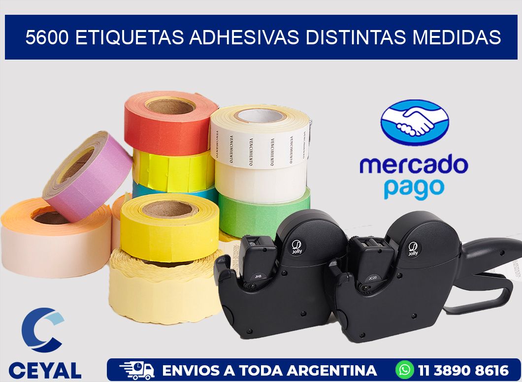 5600 ETIQUETAS ADHESIVAS DISTINTAS MEDIDAS