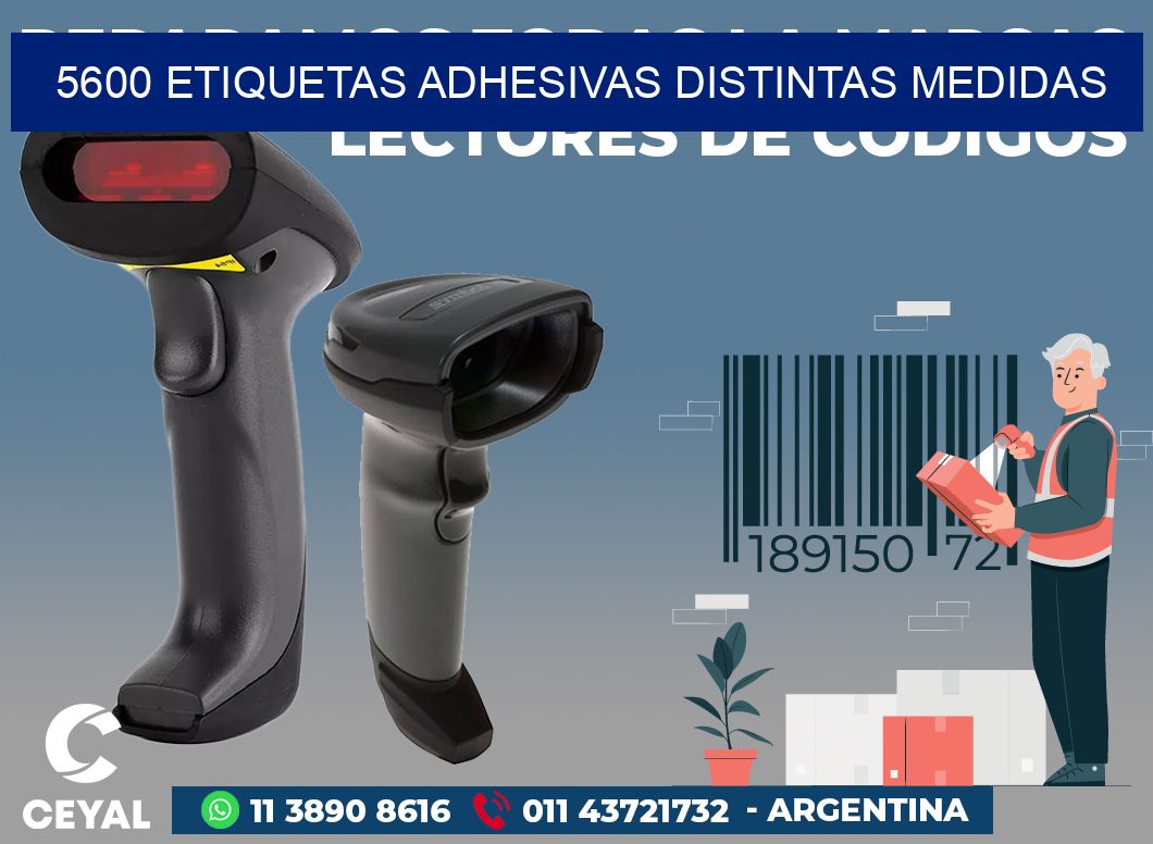 5600 ETIQUETAS ADHESIVAS DISTINTAS MEDIDAS
