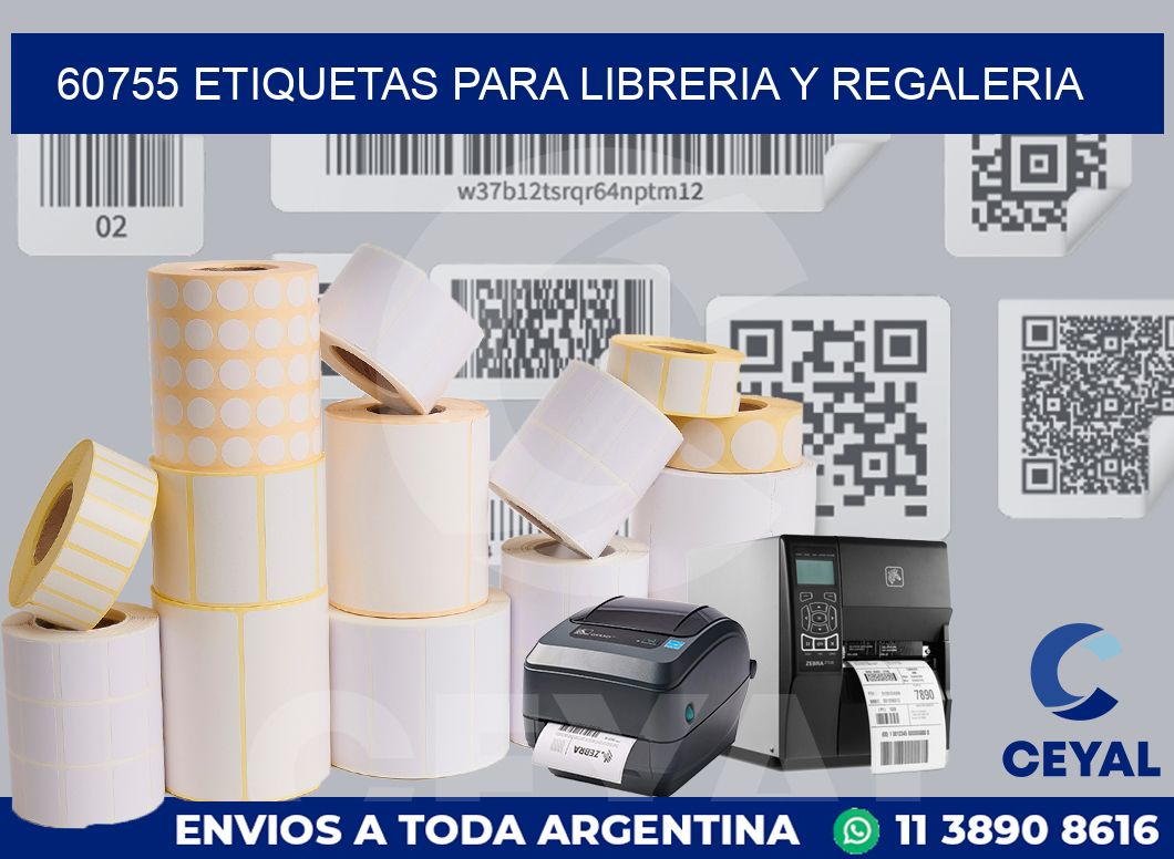 60755 ETIQUETAS PARA LIBRERIA Y REGALERIA