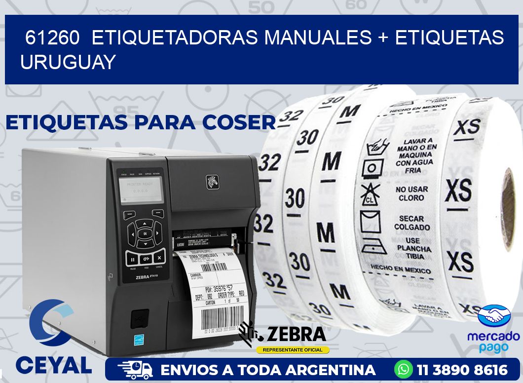 61260  ETIQUETADORAS MANUALES + ETIQUETAS URUGUAY