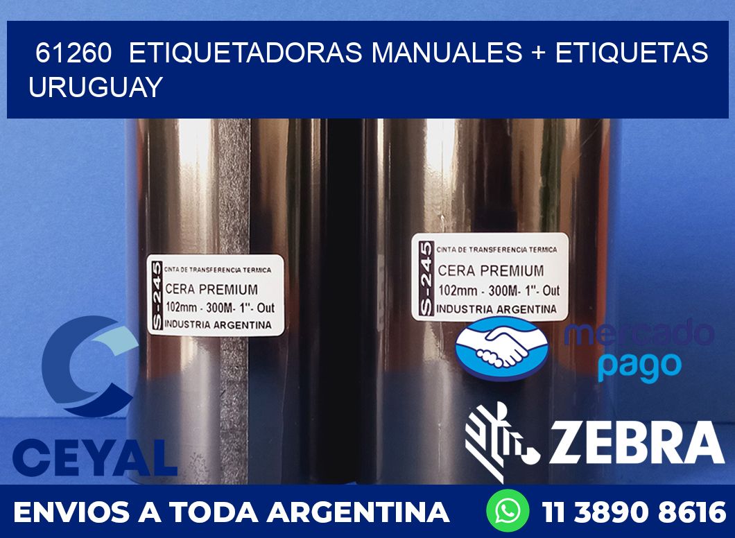 61260  ETIQUETADORAS MANUALES + ETIQUETAS URUGUAY