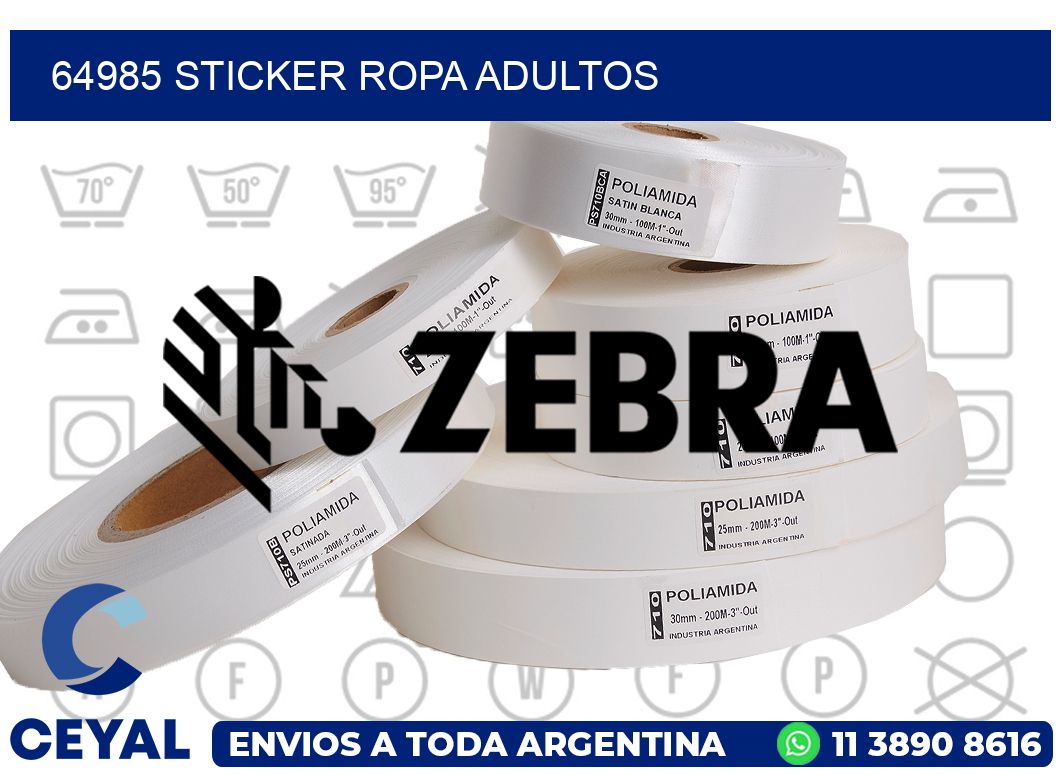64985 STICKER ROPA ADULTOS