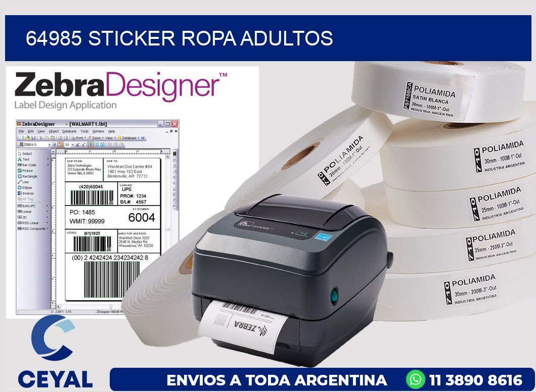 64985 STICKER ROPA ADULTOS