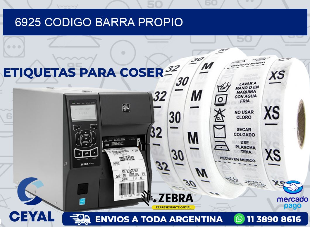 6925 CODIGO BARRA PROPIO