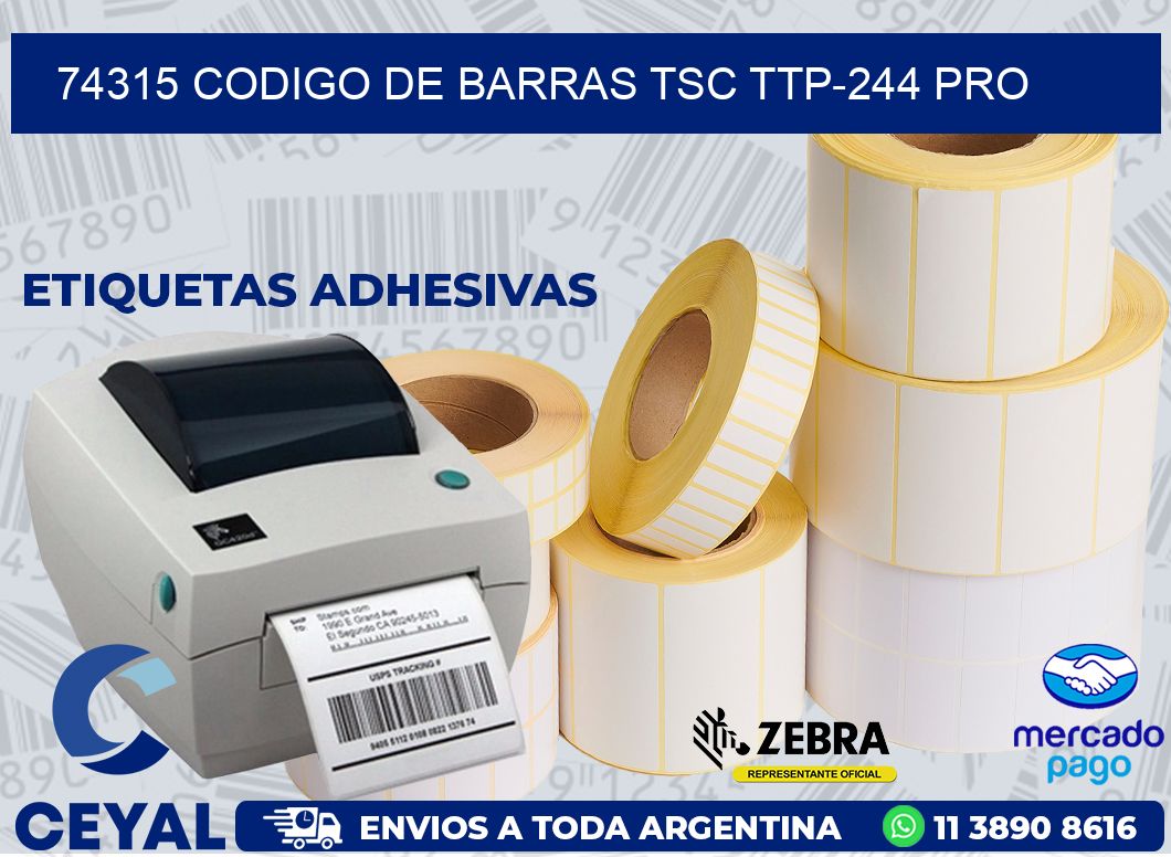 74315 CODIGO DE BARRAS TSC TTP-244 PRO
