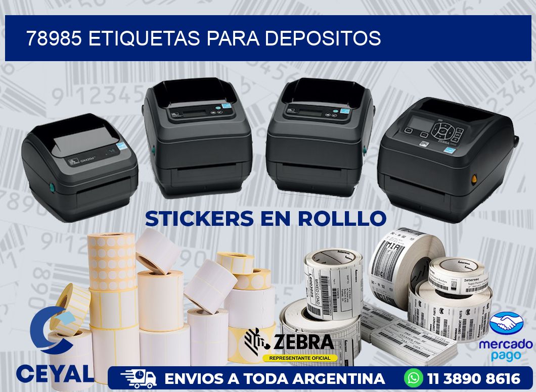 78985 ETIQUETAS PARA DEPOSITOS