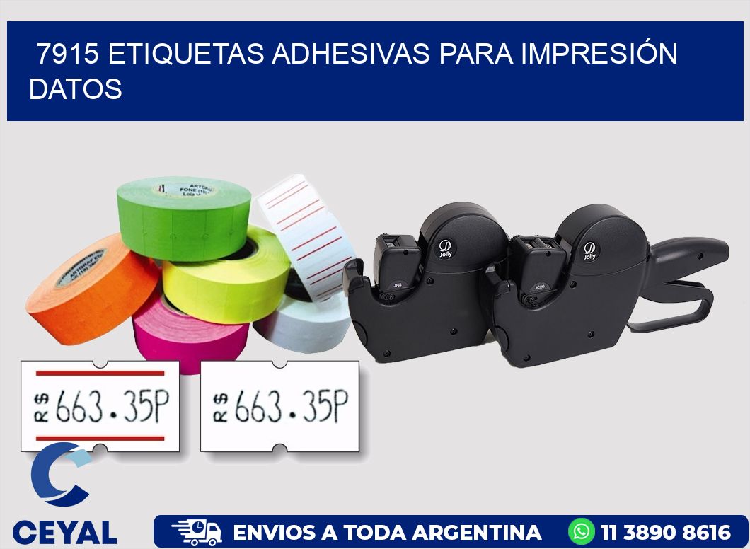 7915 ETIQUETAS ADHESIVAS PARA IMPRESIÓN DATOS