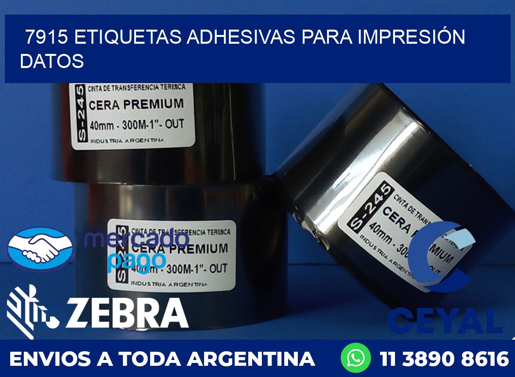 7915 ETIQUETAS ADHESIVAS PARA IMPRESIÓN DATOS