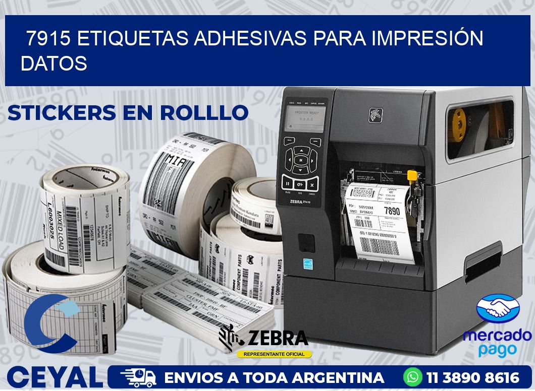 7915 ETIQUETAS ADHESIVAS PARA IMPRESIÓN DATOS