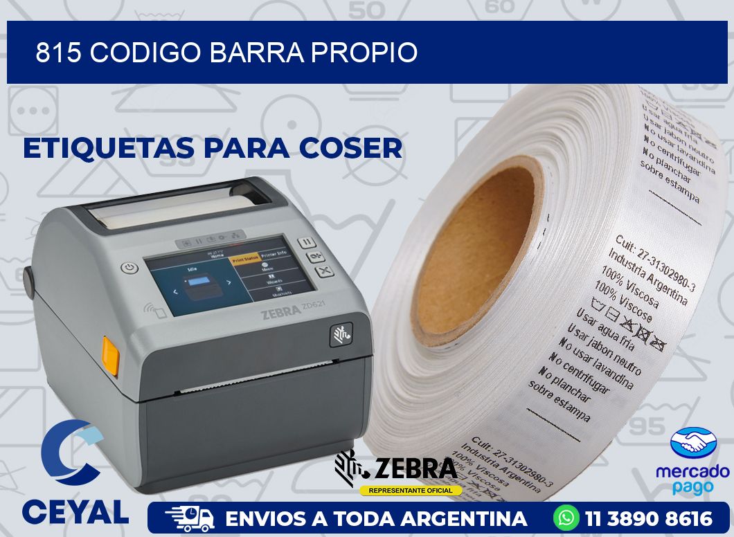 815 CODIGO BARRA PROPIO