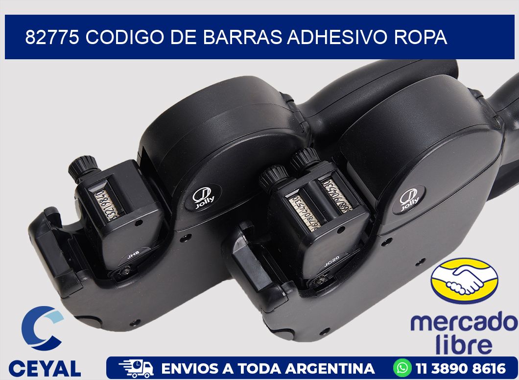 82775 CODIGO DE BARRAS ADHESIVO ROPA