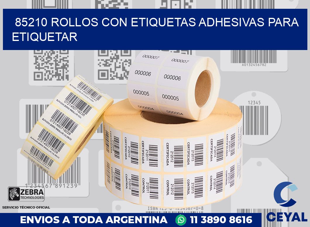 85210 ROLLOS CON ETIQUETAS ADHESIVAS PARA ETIQUETAR