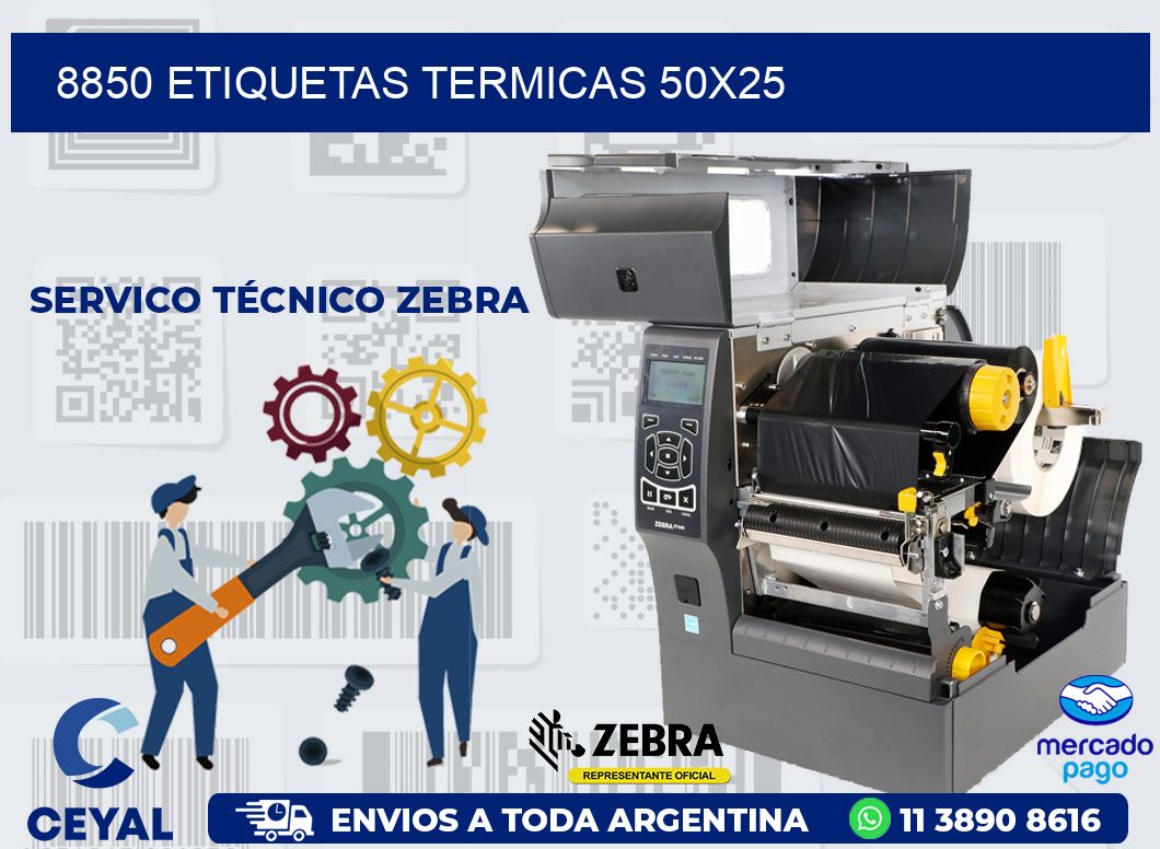 8850 ETIQUETAS TERMICAS 50X25