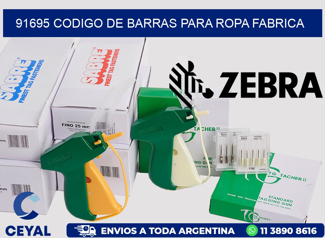 91695 CODIGO DE BARRAS PARA ROPA FABRICA