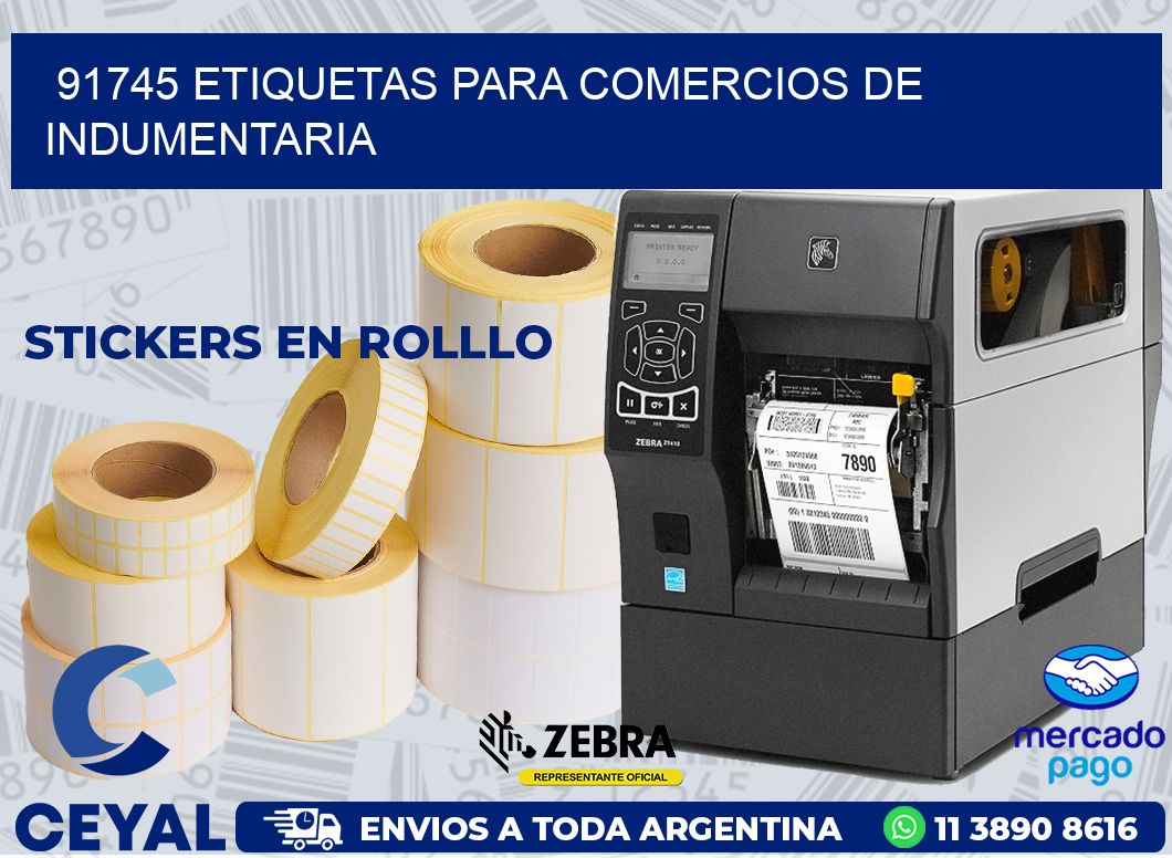 91745 ETIQUETAS PARA COMERCIOS DE INDUMENTARIA