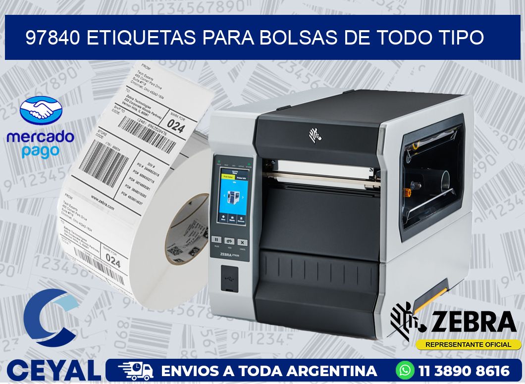 97840 ETIQUETAS PARA BOLSAS DE TODO TIPO