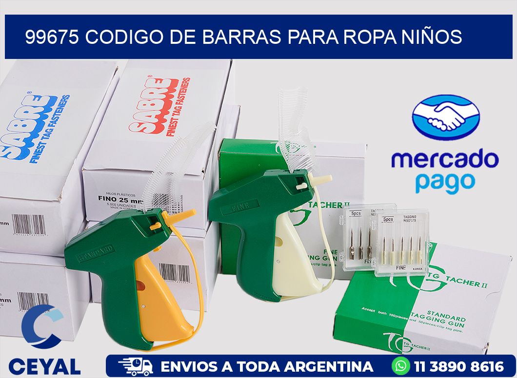 99675 CODIGO DE BARRAS PARA ROPA NIÑOS