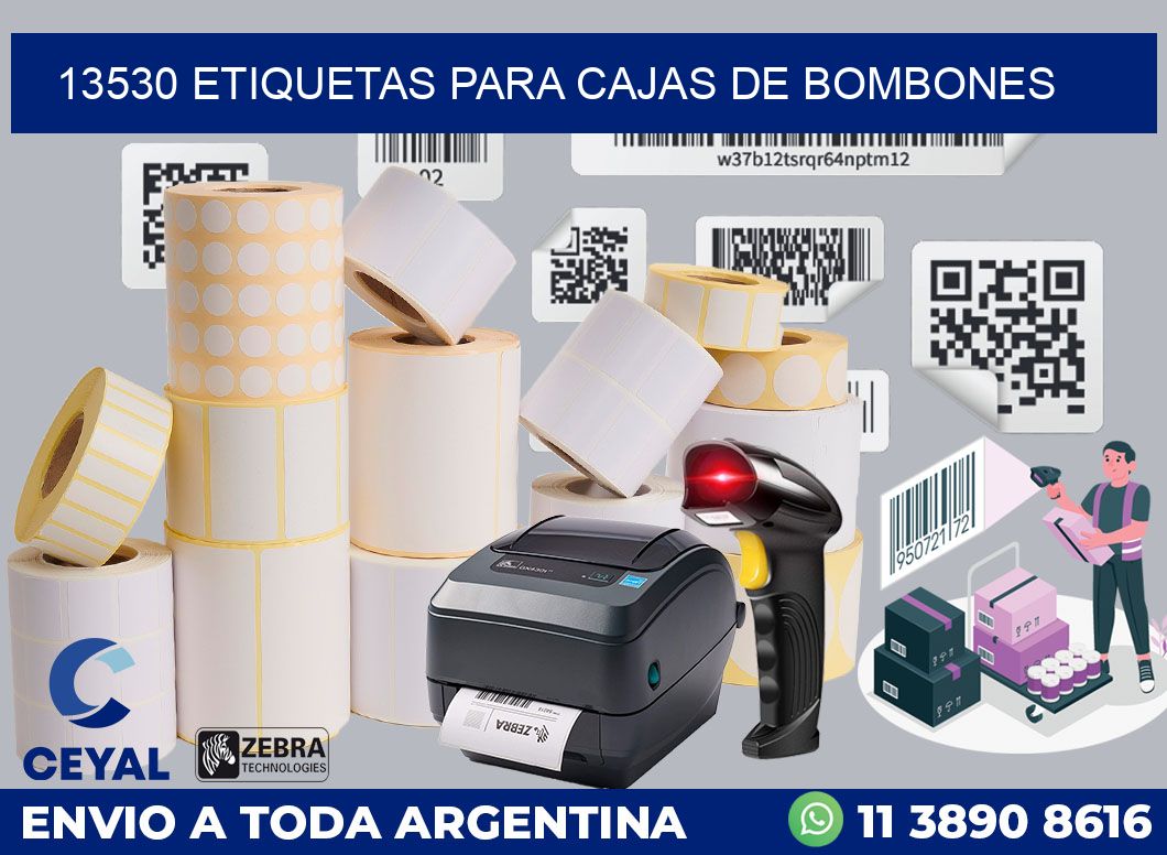 13530 ETIQUETAS PARA CAJAS DE BOMBONES