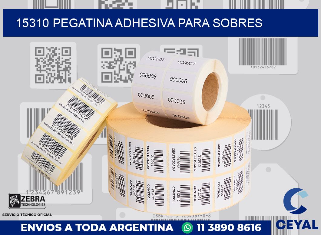 15310 PEGATINA ADHESIVA PARA SOBRES