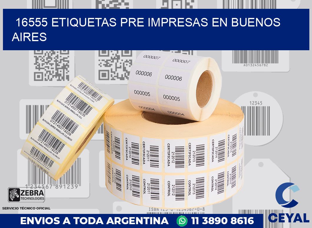 16555 ETIQUETAS PRE IMPRESAS EN BUENOS AIRES