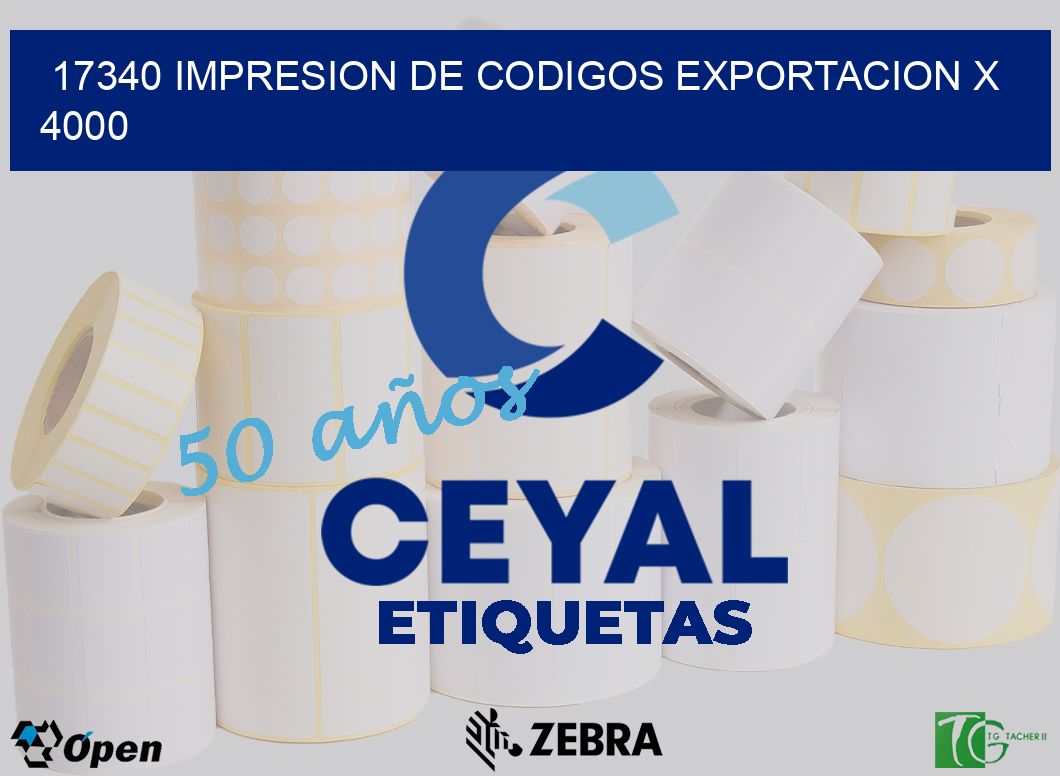 17340 impresion de codigos exportacion x 4000