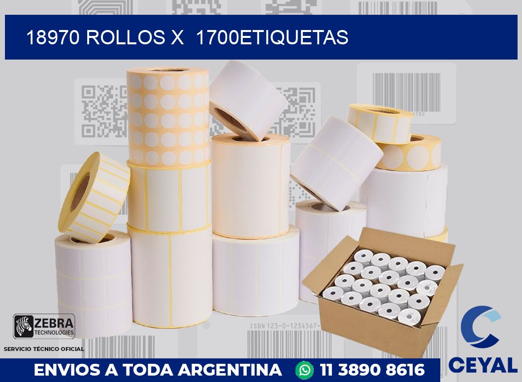 18970 Rollos x  1700etiquetas