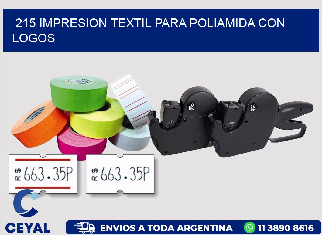 215 IMPRESION TEXTIL PARA POLIAMIDA CON LOGOS