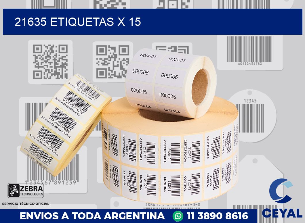 21635 Etiquetas x 15