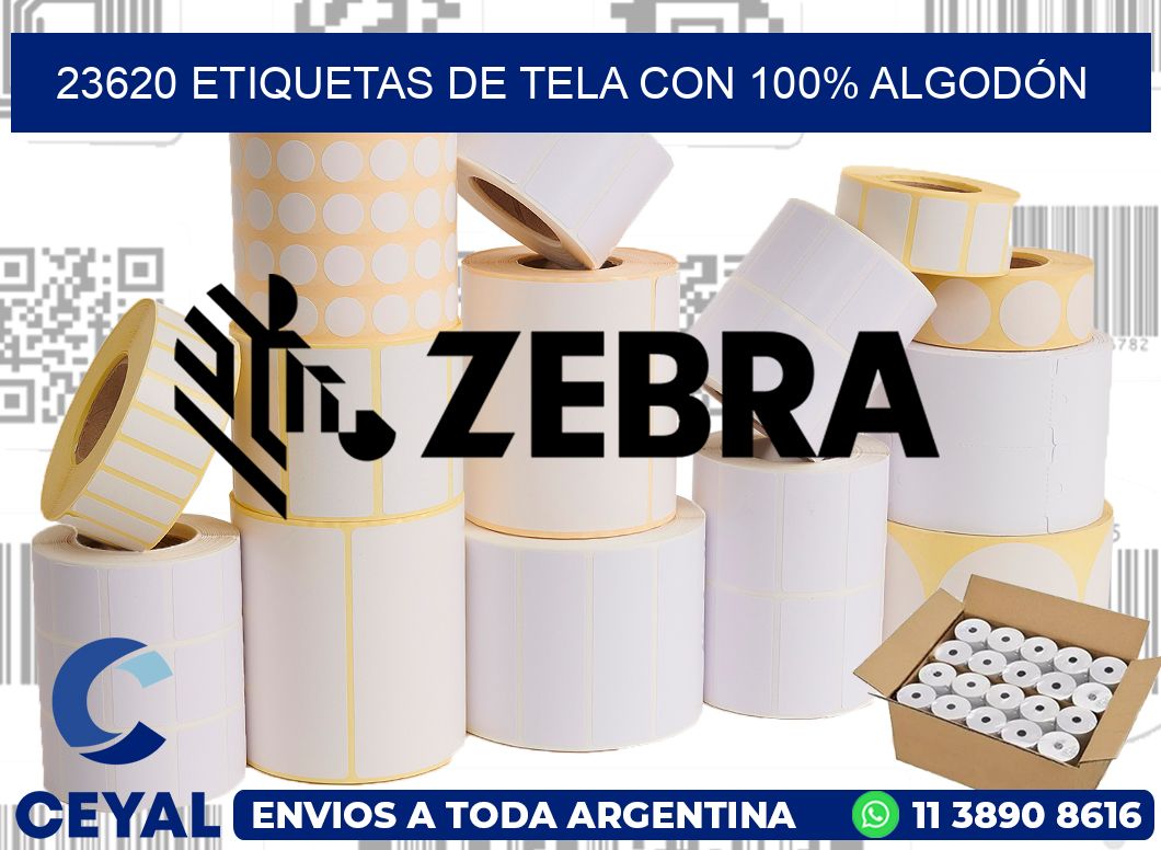 23620 ETIQUETAS DE TELA CON 100% ALGODÓN